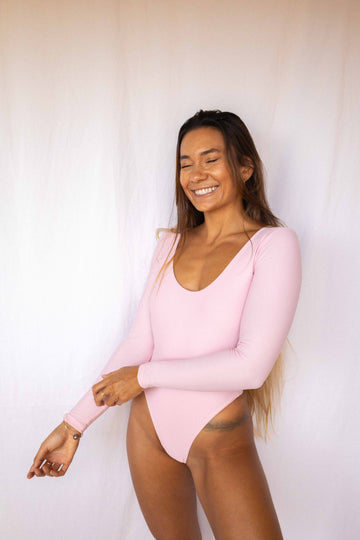 NIA LONG-SLEEVE SURF SUIT - BLUSH