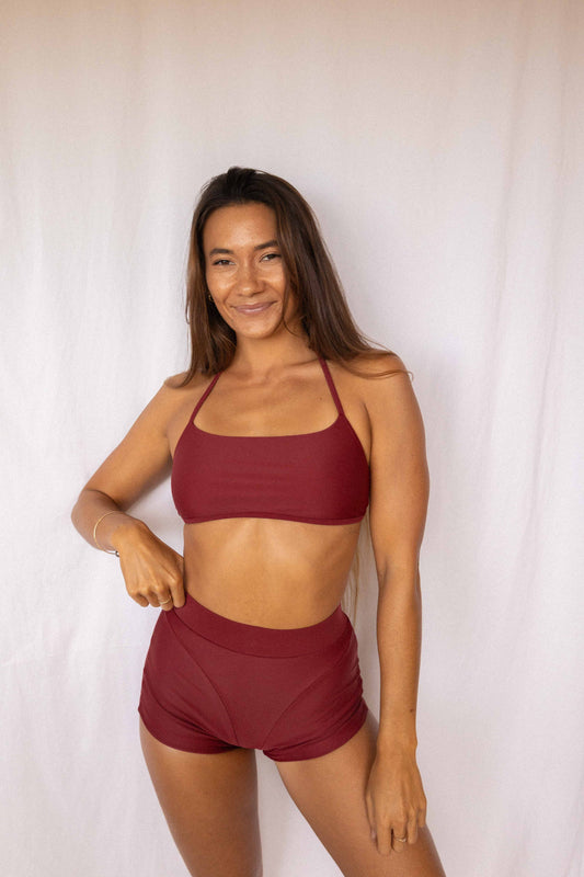 NIKI SURF SHORTS - DEEP MERLOT